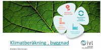 Klimatberäkning LCA byggnad